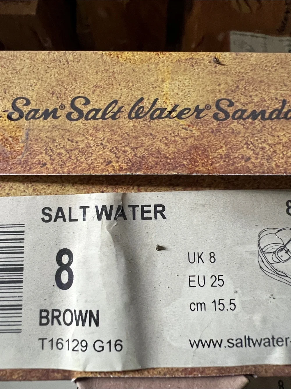 AUTH NIB Salt Water the Original Sandal Toddler Little Kids BROWN
